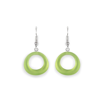 Orchard Hollow Circles Matte Fish Hook Earrings | The Jewellery Stop