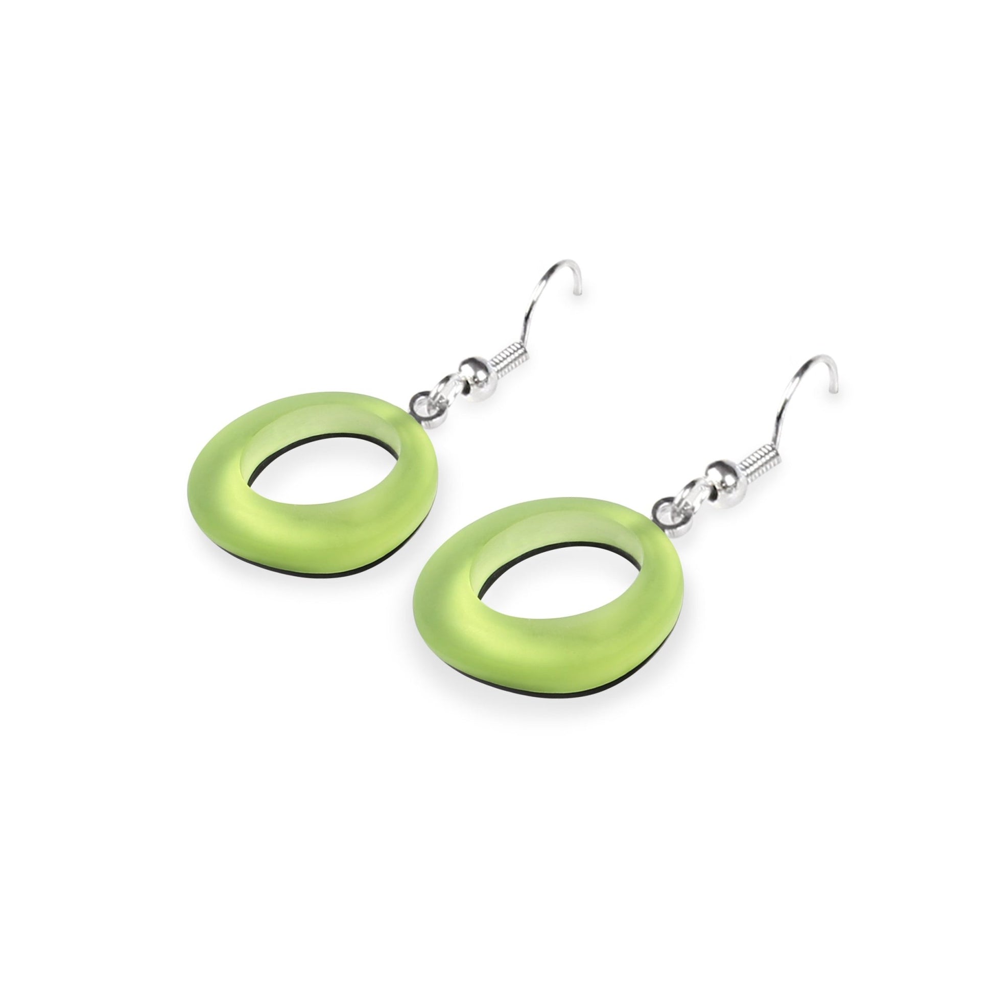 Orchard Hollow Circles Matte Fish Hook Earrings | The Jewellery Stop