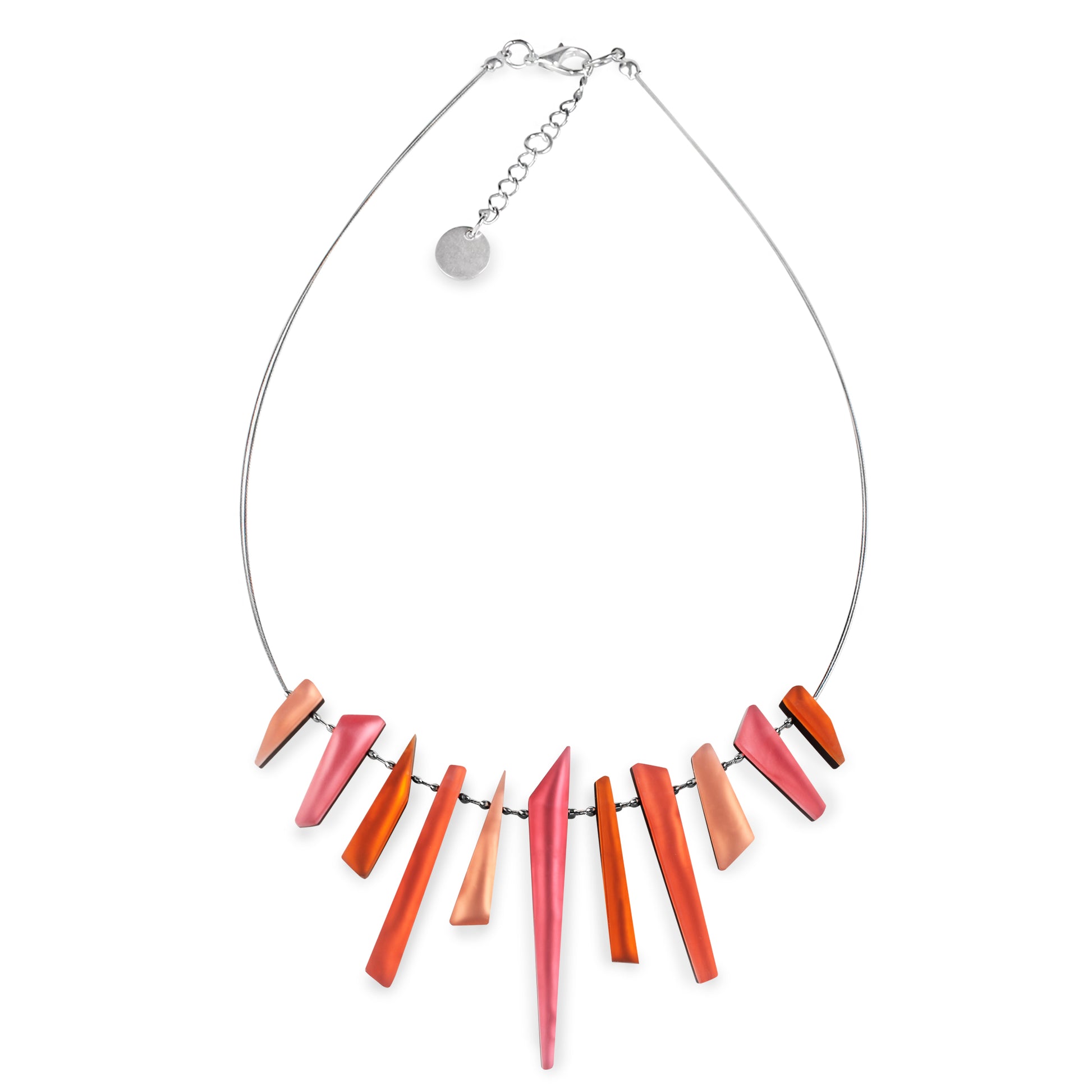 Coral Icicle Matte Necklace