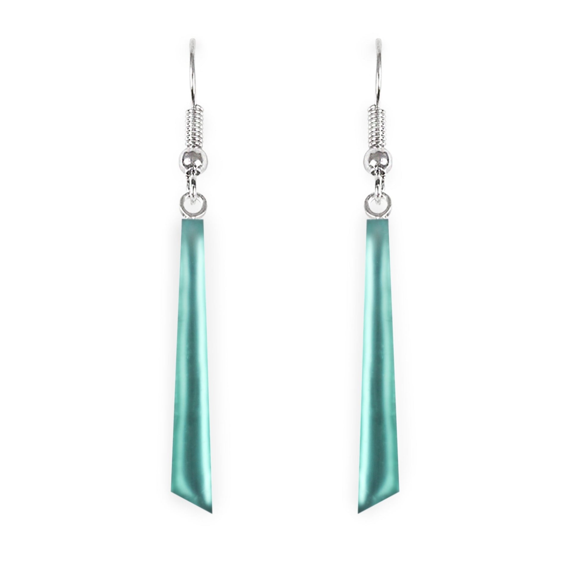 Mint Icicle Matte Long Fish Hook Earrings | The Jewellery Stop