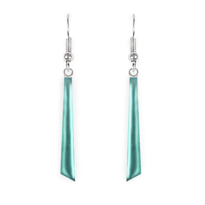 Mint Icicle Matte Long Fish Hook Earrings | The Jewellery Stop