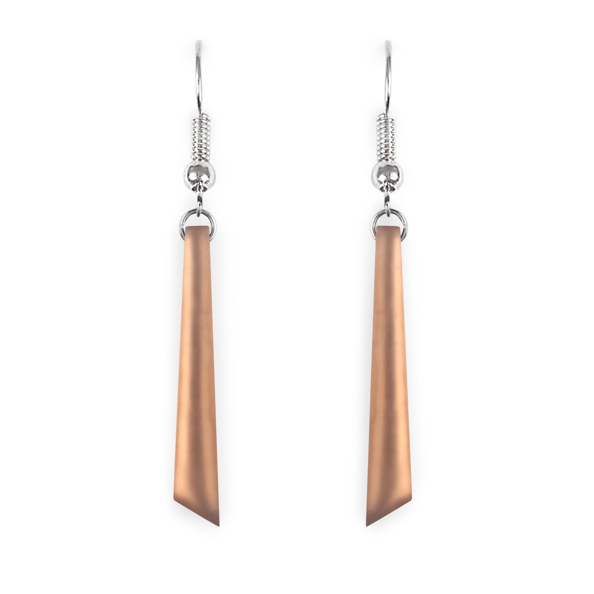 Nougat Icicle Matte Long Fish Hook Earrings | The Jewellery Stop