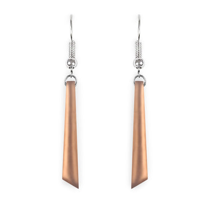 Nougat Icicle Matte Long Fish Hook Earrings | The Jewellery Stop