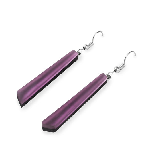 Rainbow Icicle Matte Long Fish Hook Earrings | The Jewellery Stop