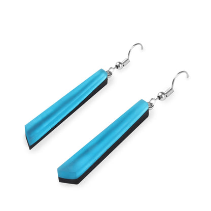 Turquoise Icicle Matte Long Fish Hook Earrings | The Jewellery Stop