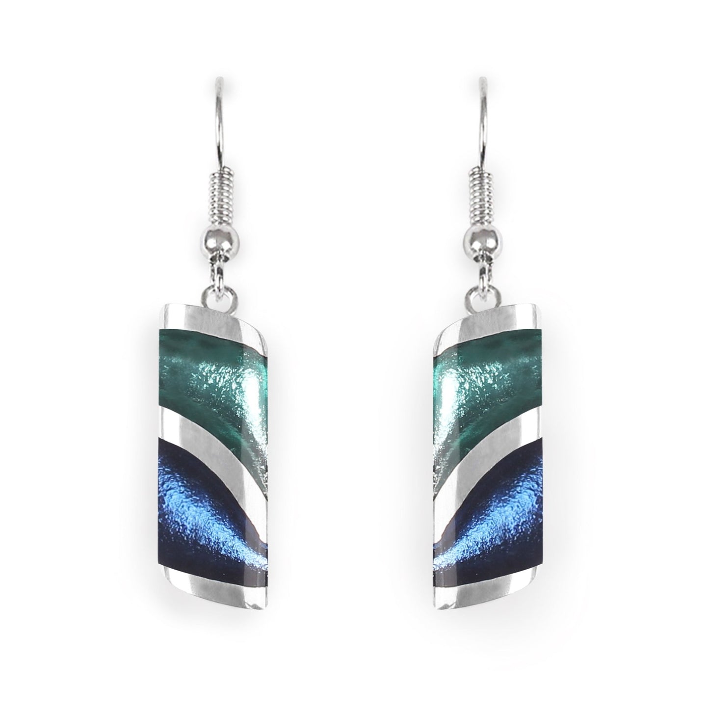Pacific Lava Shiny Fish Hook Earrings | The Jewellery Stop