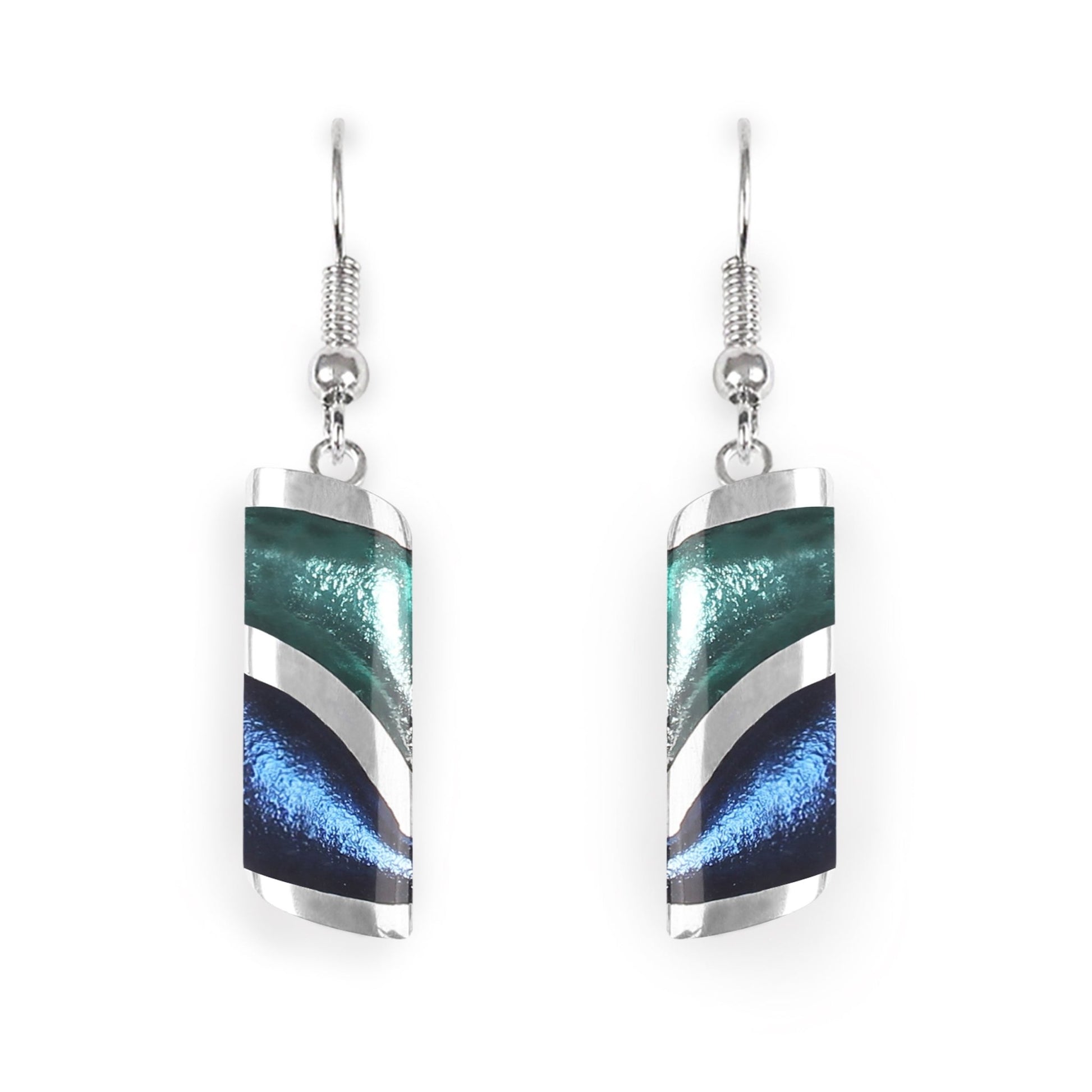 Pacific Lava Shiny Fish Hook Earrings | The Jewellery Stop