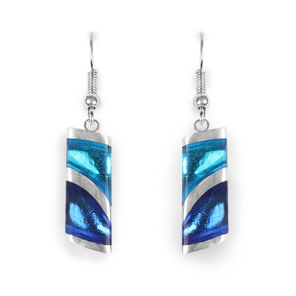 Turquoise Lava Shiny Fish Hook Earrings | The Jewellery Stop