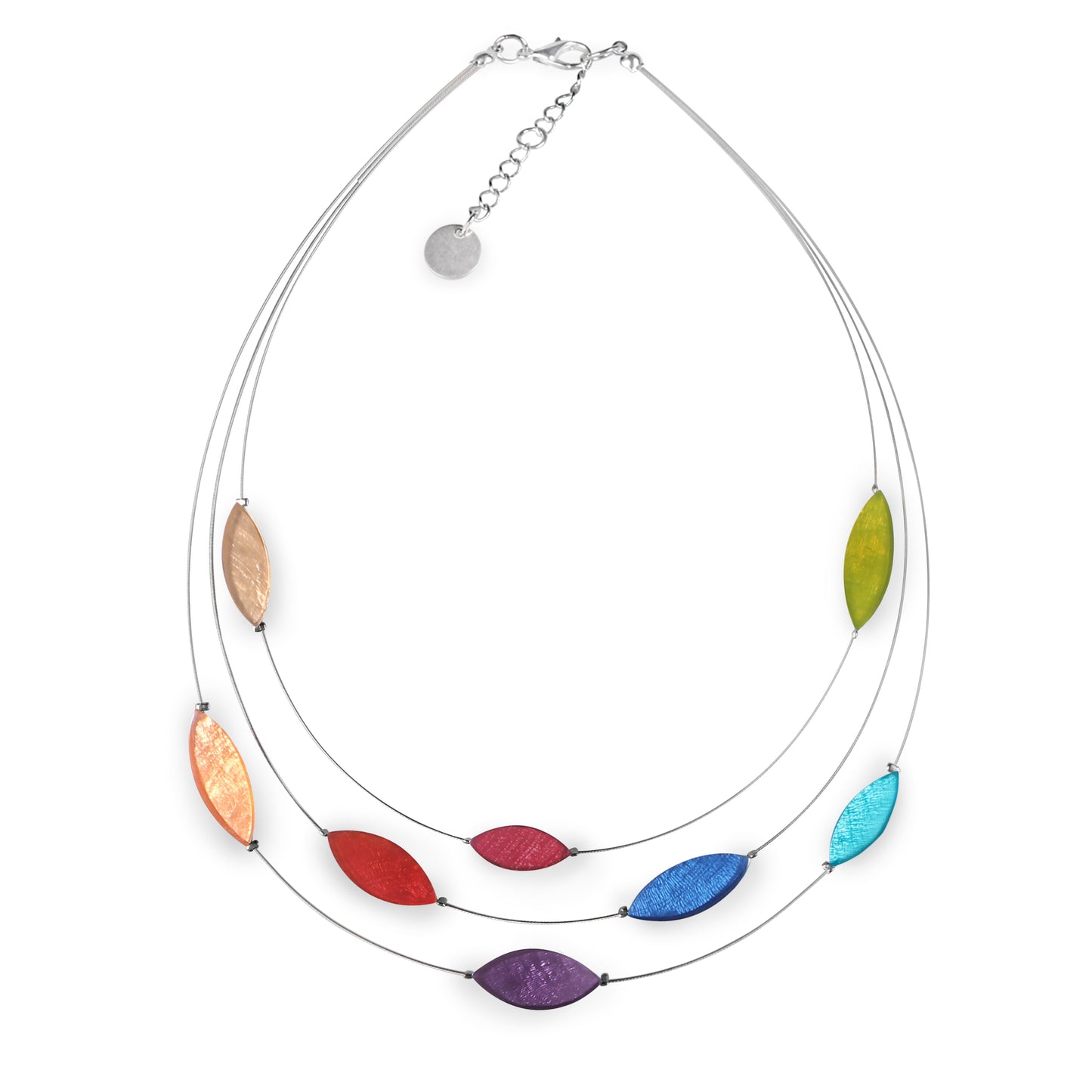 Rainbow Petal Shiny Necklace