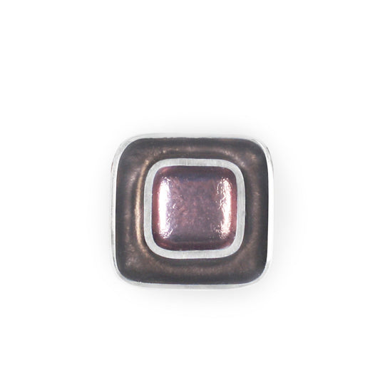 Old Rose Retro Squares Shiny Brooch | The Jewellery Stop