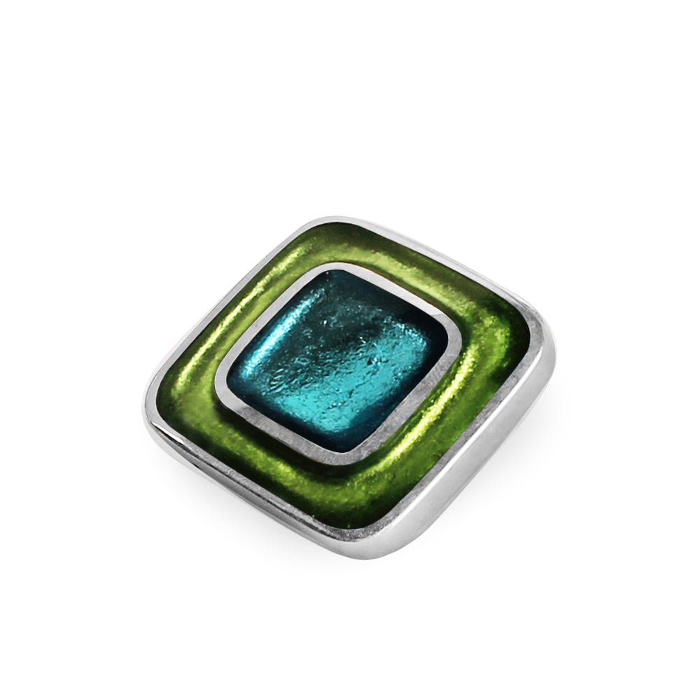 Orchard Retro Squares Shiny Brooch | The Jewellery Stop