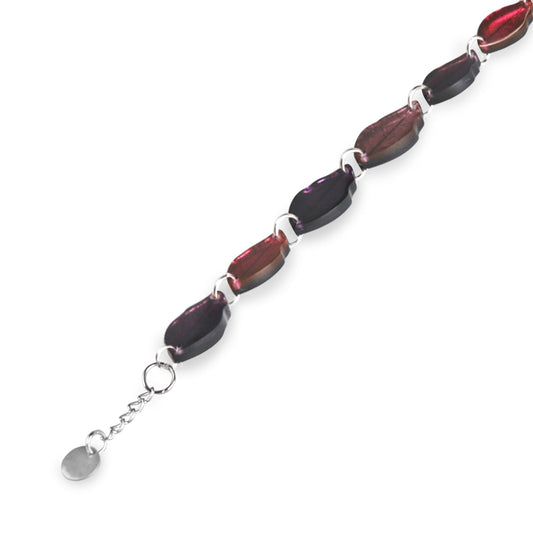 Blackberry Skeletal Leaf Shiny Bracelet | The Jewellery Stop