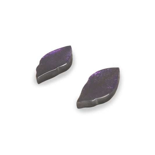 Peacock Skeletal Leaf Shiny Stud Earrings | The Jewellery Stop