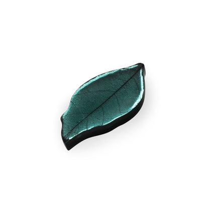 Mint Skeletal Leaf Shiny Brooch | The Jewellery Stop