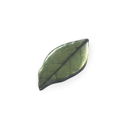Pear Skeletal Leaf Shiny Brooch