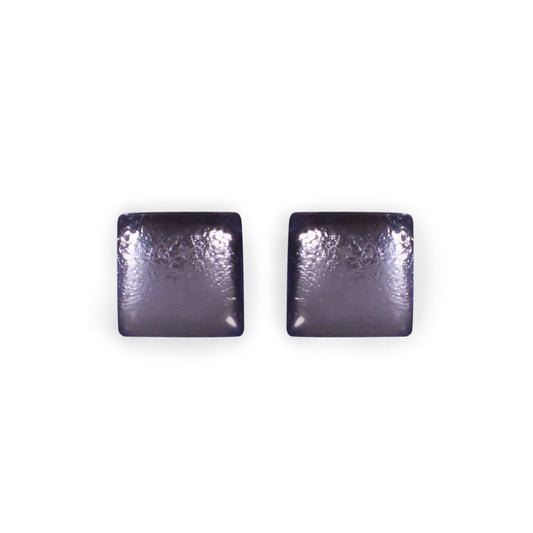 Pastels Square Buttons Shiny Stud Earrings | The Jewellery Stop