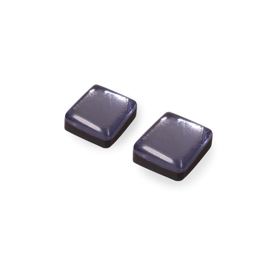 Pastels Square Buttons Shiny Stud Earrings | The Jewellery Stop