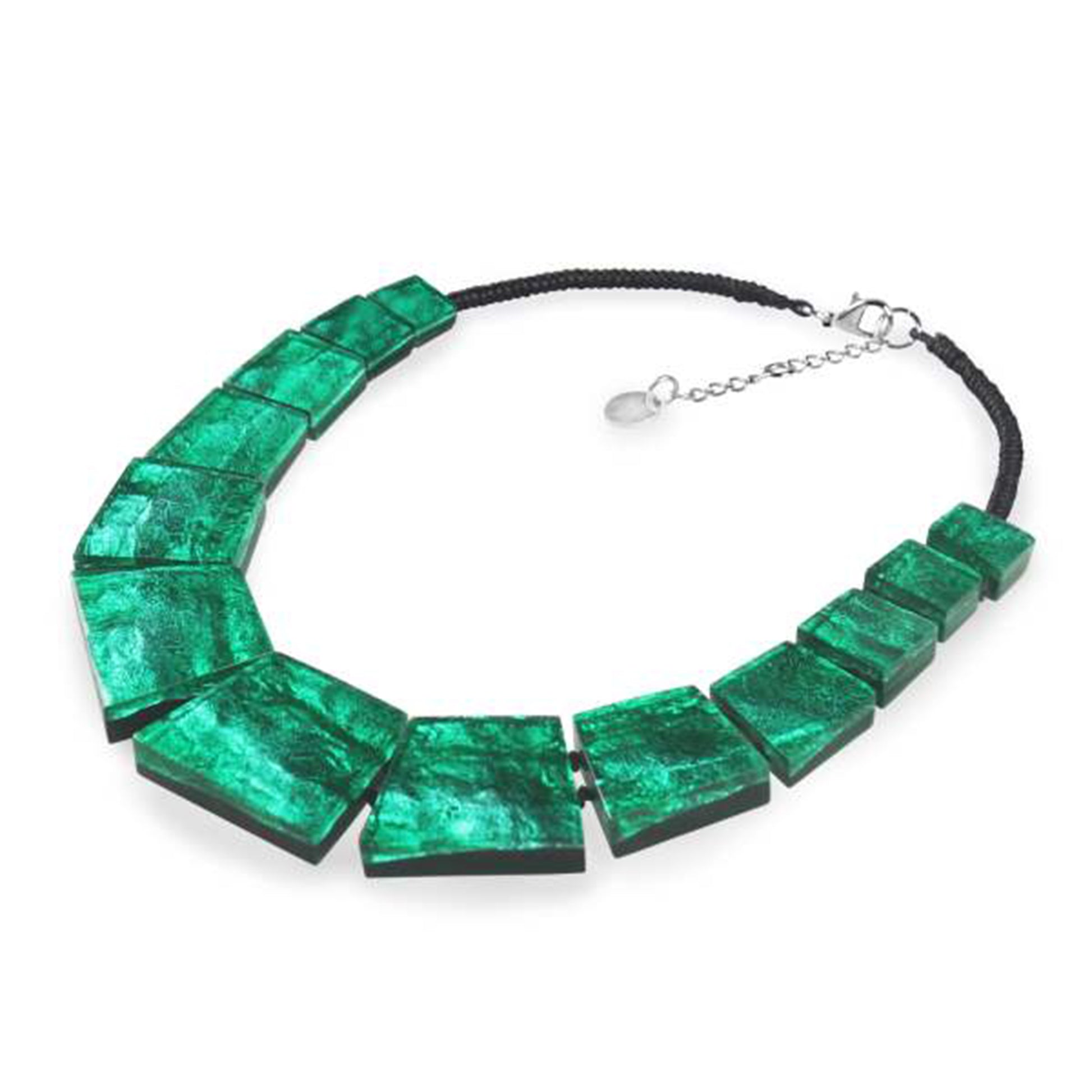 Emerald Aztec Collar Shiny Necklace