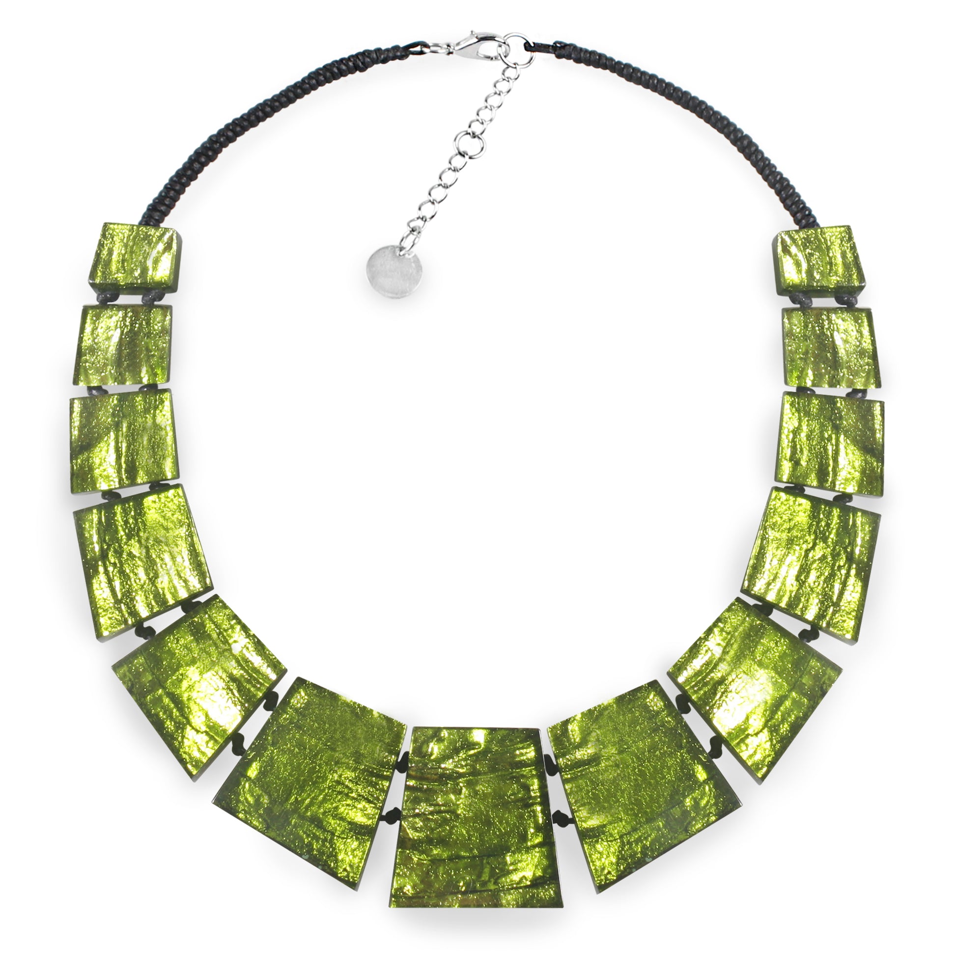 Olive Aztec Collar Shiny Necklace