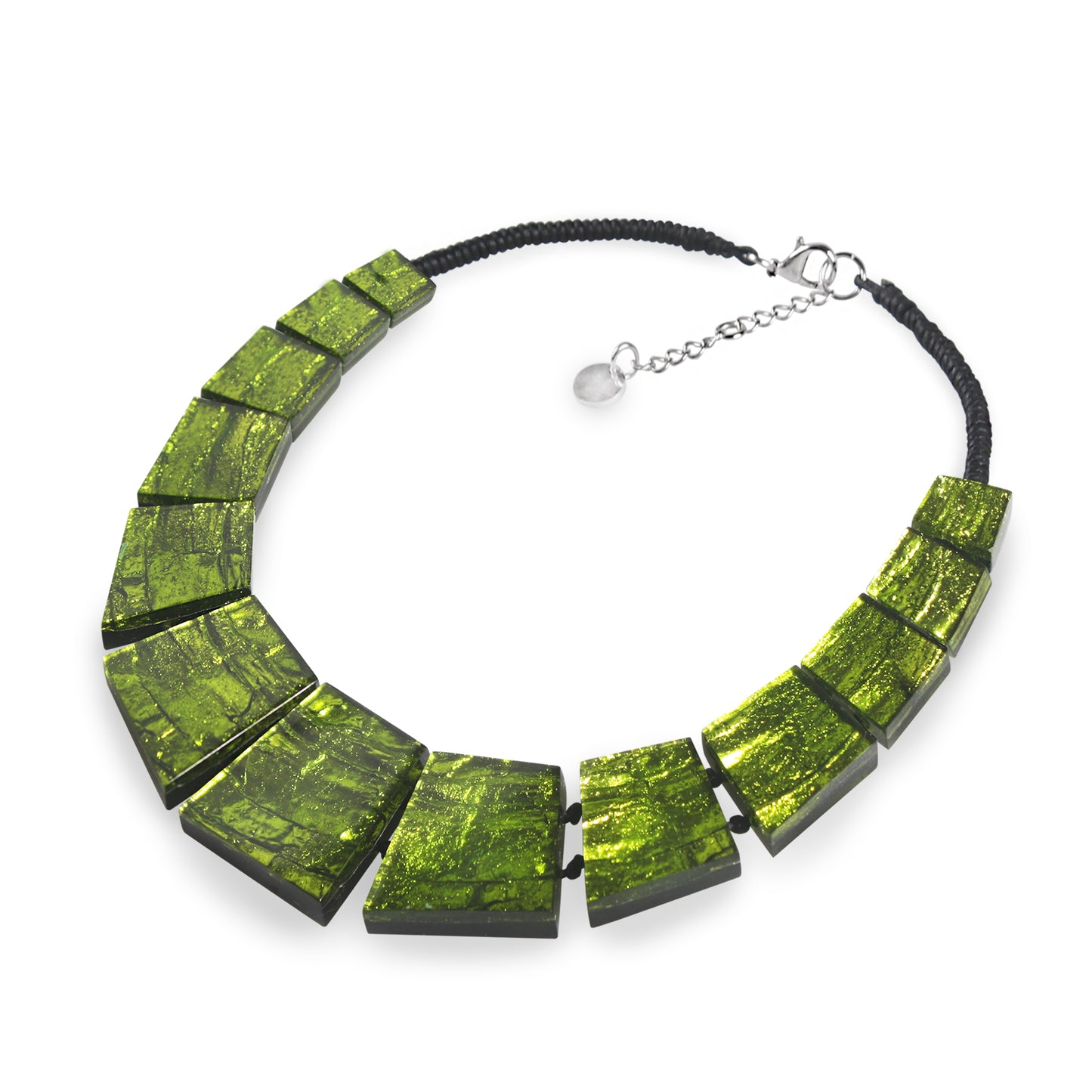 Olive Aztec Collar Shiny Necklace