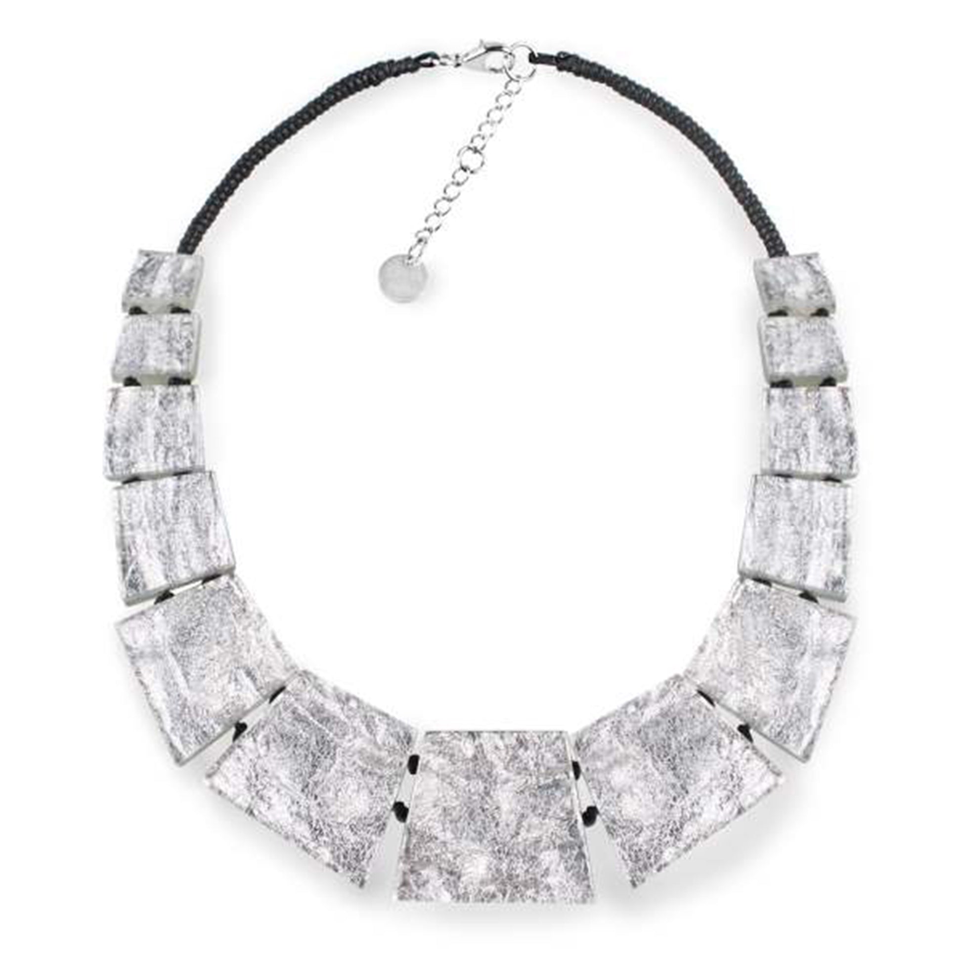 Silver Aztec Collar Shiny Necklace
