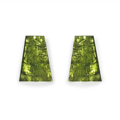 Olive Aztec Shiny Stud Earrings | The Jewellery Stop