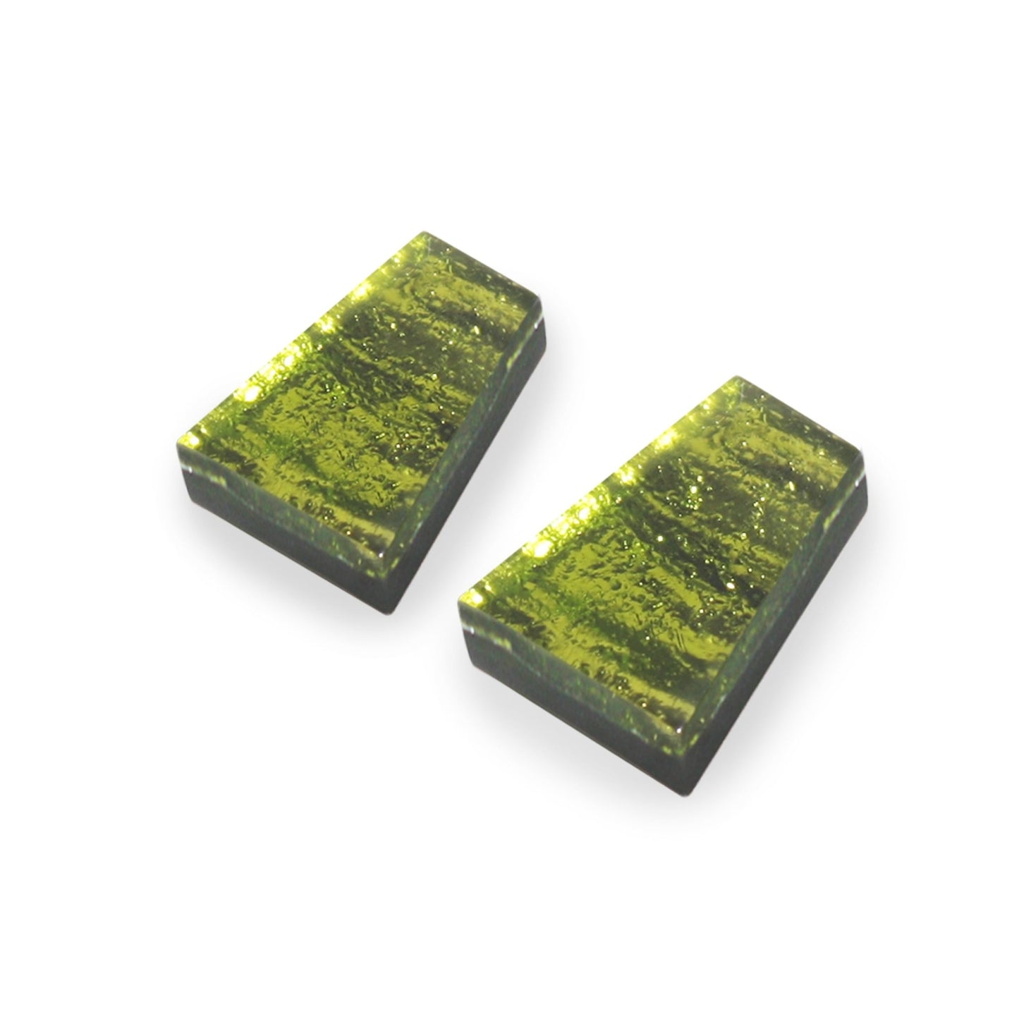 Olive Aztec Shiny Stud Earrings | The Jewellery Stop