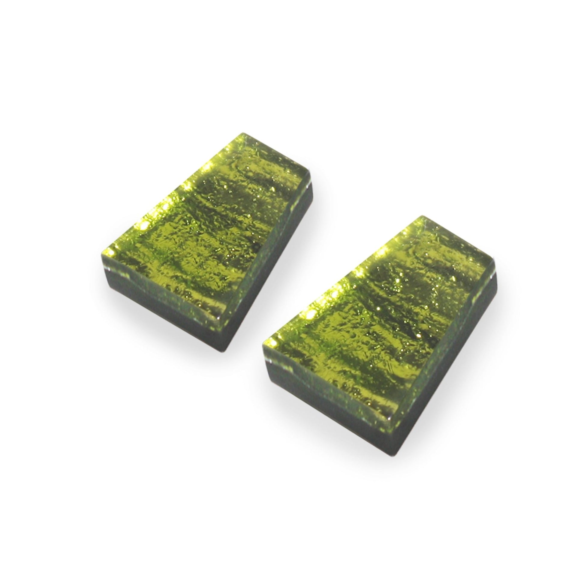 Olive Aztec Shiny Stud Earrings | The Jewellery Stop