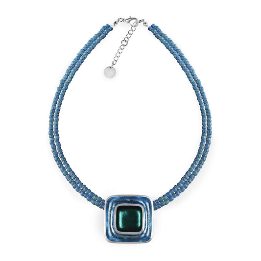 Fjord Retro Squares Shiny Pendant on Coco | The Jewellery Stop