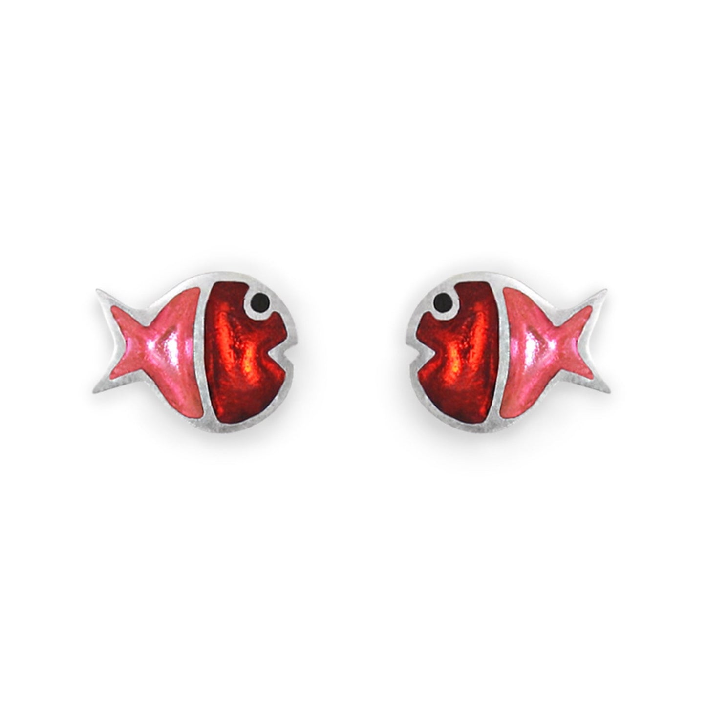 Trifle Bubble Fish Stripe Shiny Stud Earrings | The Jewellery Stop