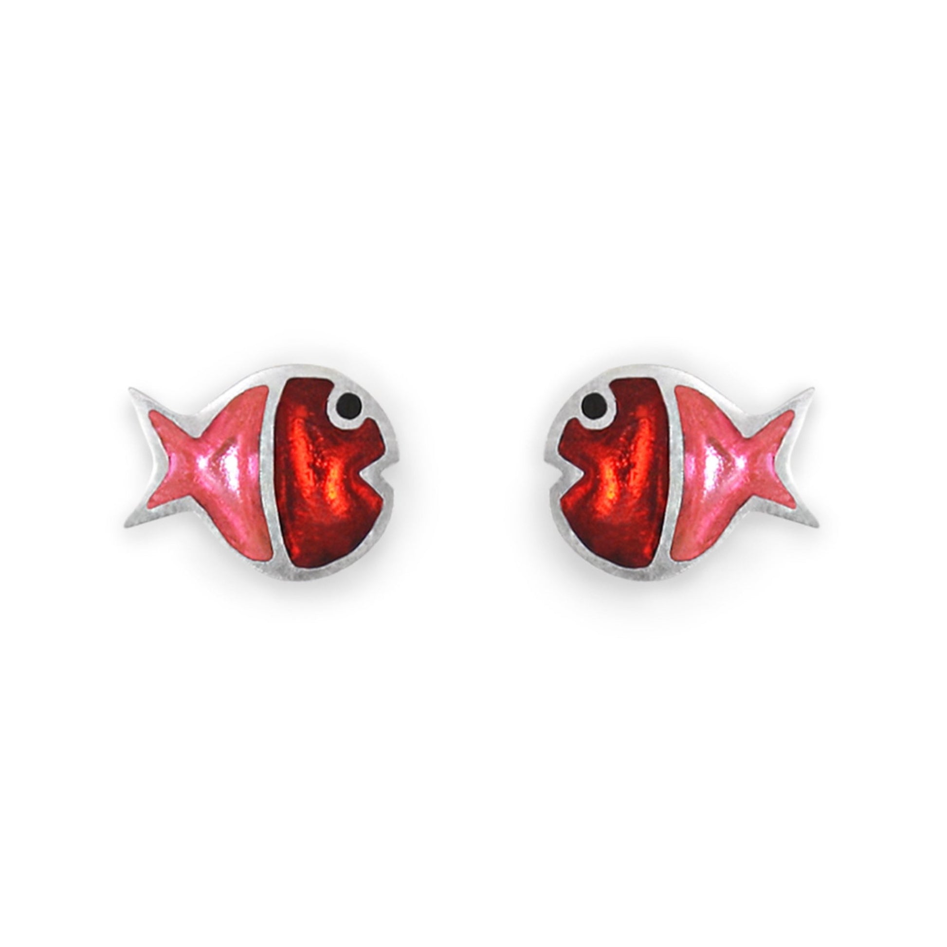 Trifle Bubble Fish Stripe Shiny Stud Earrings | The Jewellery Stop