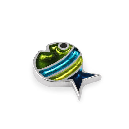 Seaweed Bubble Fish Stripe Shiny Brooch | The Jewellery Stop