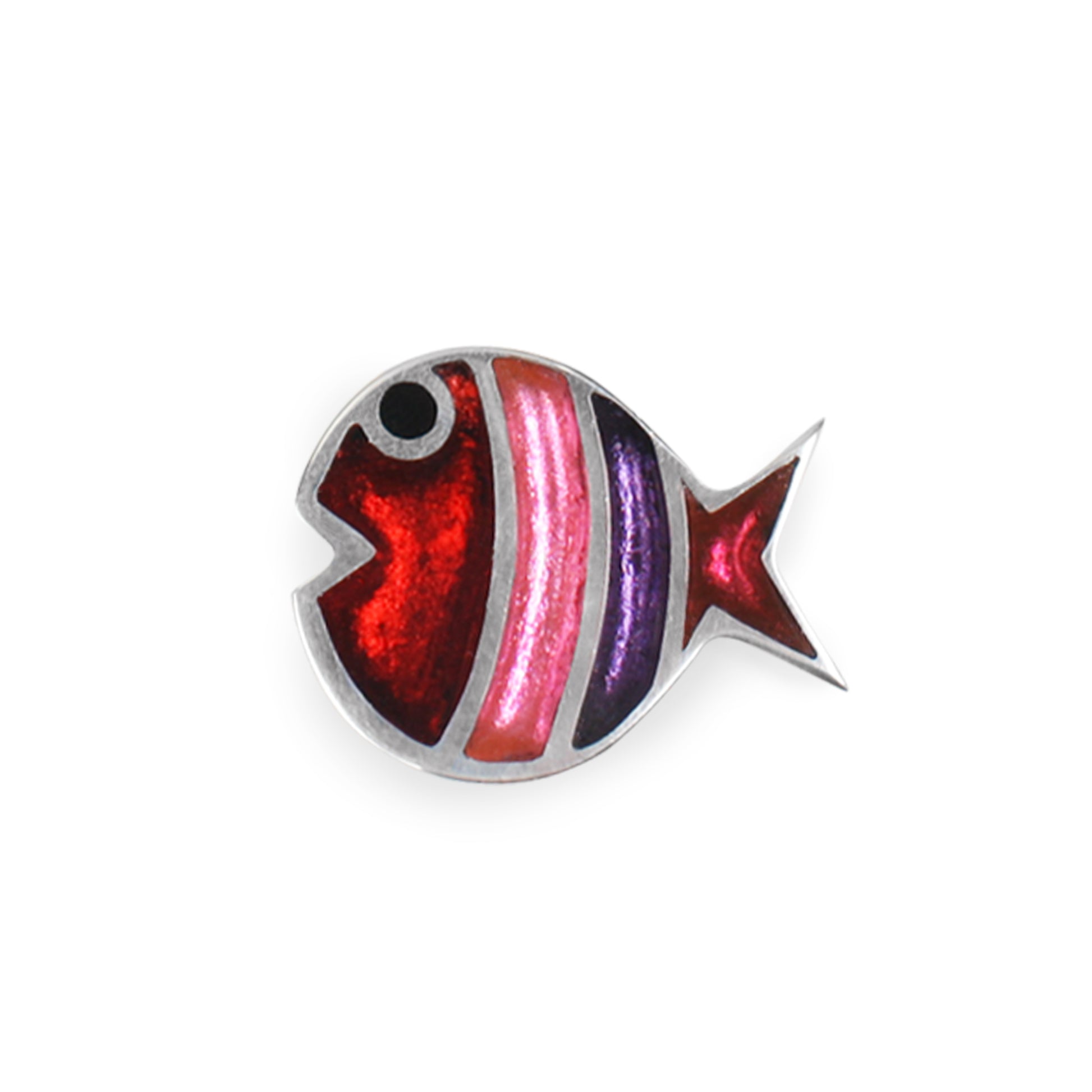 Trifle Bubble Fish Stripe Shiny Brooch