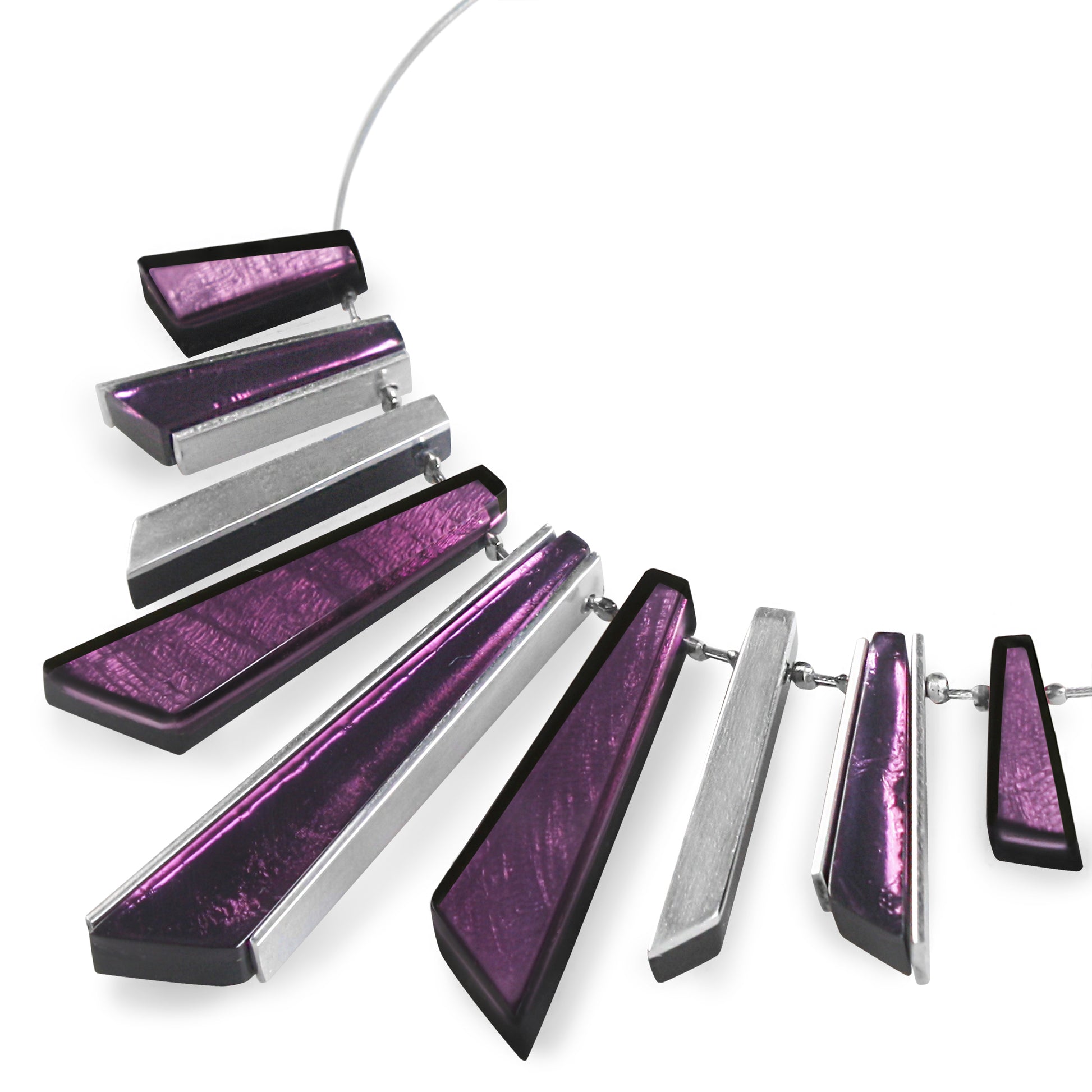 Purple Deco Shard Shiny Necklace