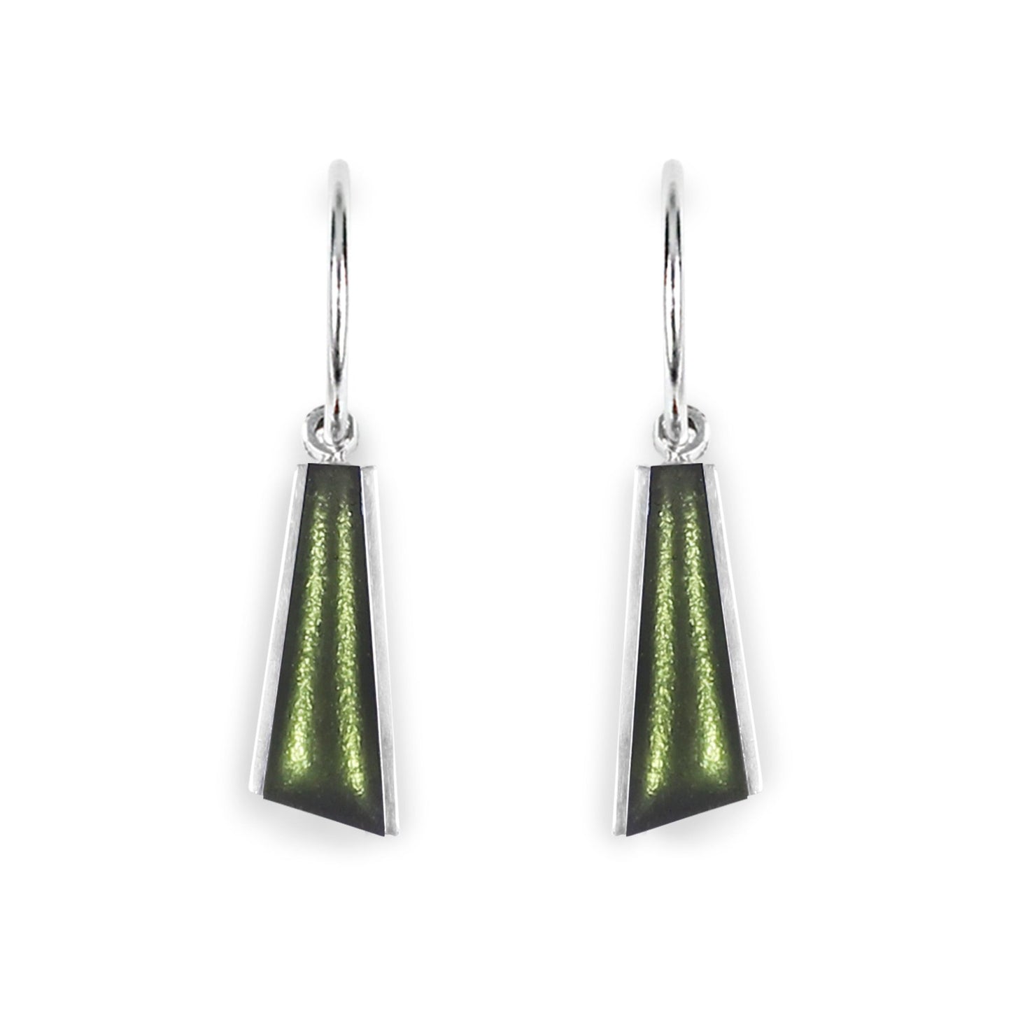 Moss Deco Shard Shiny Creole Earrings | The Jewellery Stop