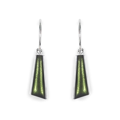 Moss Deco Shard Shiny Creole Earrings | The Jewellery Stop