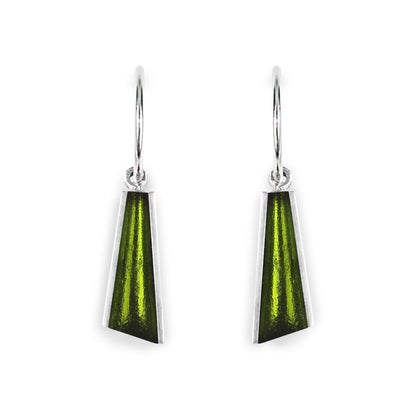 Olive Deco Shard Shiny Creole Earrings | The Jewellery Stop