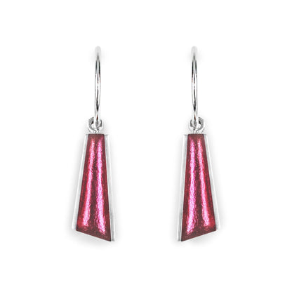 Pink Deco Shard Shiny Creole Earrings | The Jewellery Stop