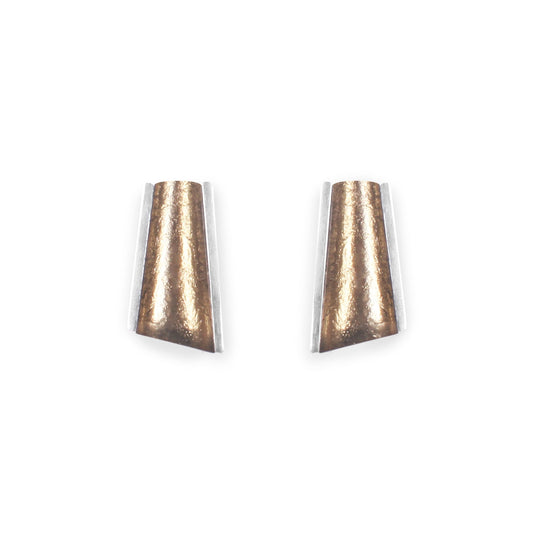 Gold Deco Shard Shiny Stud Earrings | The Jewellery Stop
