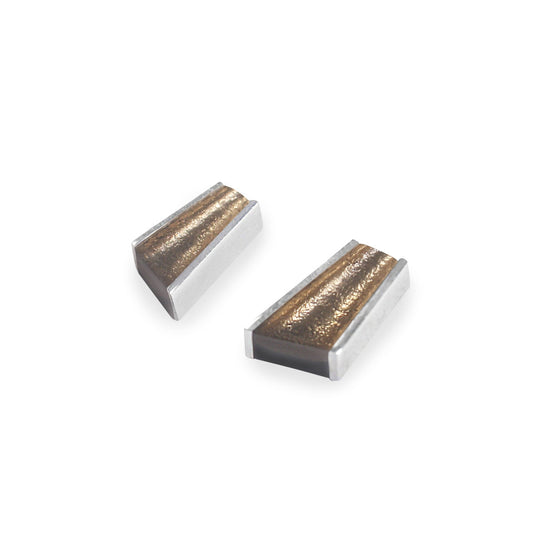 Gold Deco Shard Shiny Stud Earrings | The Jewellery Stop