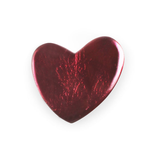 Pink Love Heart Shiny Brooch