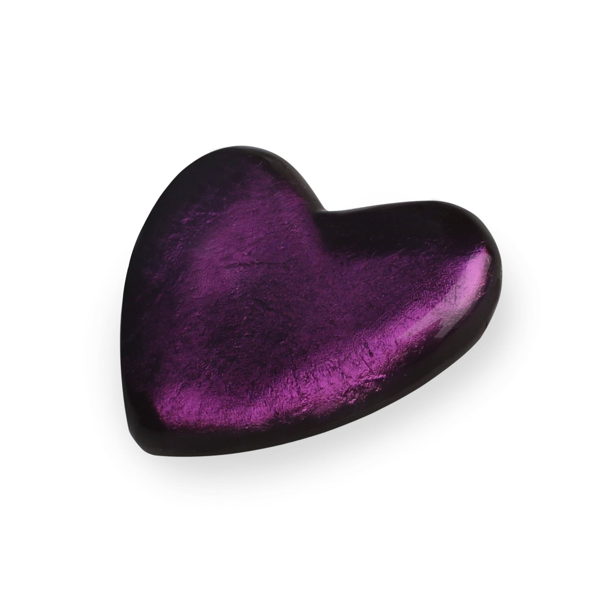 Purple Love Heart Shiny Brooch | The Jewellery Stop