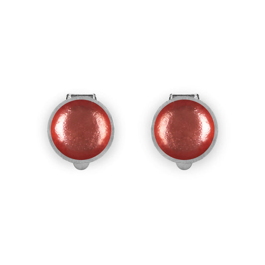 Coral Bubble Extravaganza Shiny Clip Earrings | The Jewellery Stop
