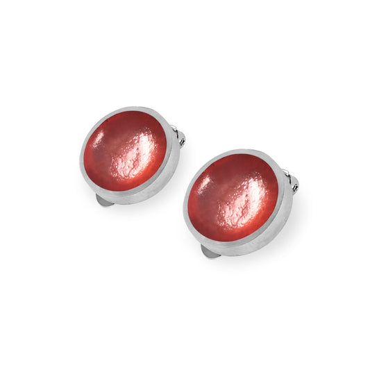 Coral Bubble Extravaganza Shiny Clip Earrings | The Jewellery Stop