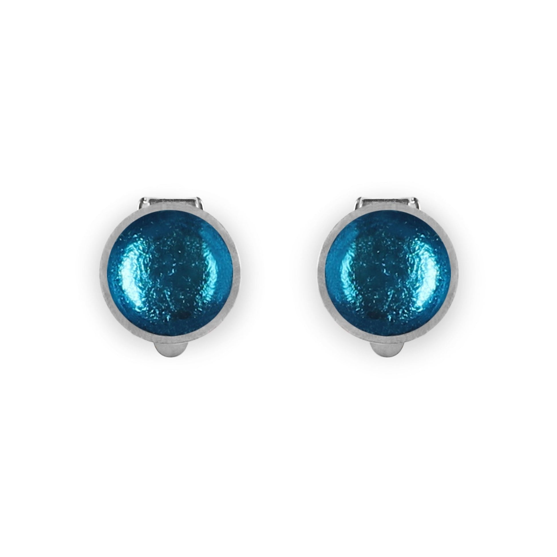 Turquoise Bubble Extravaganza Shiny Clip Earrings | The Jewellery Stop