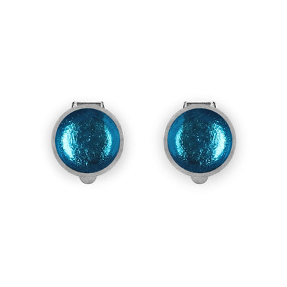 Turquoise Bubble Extravaganza Shiny Clip Earrings | The Jewellery Stop