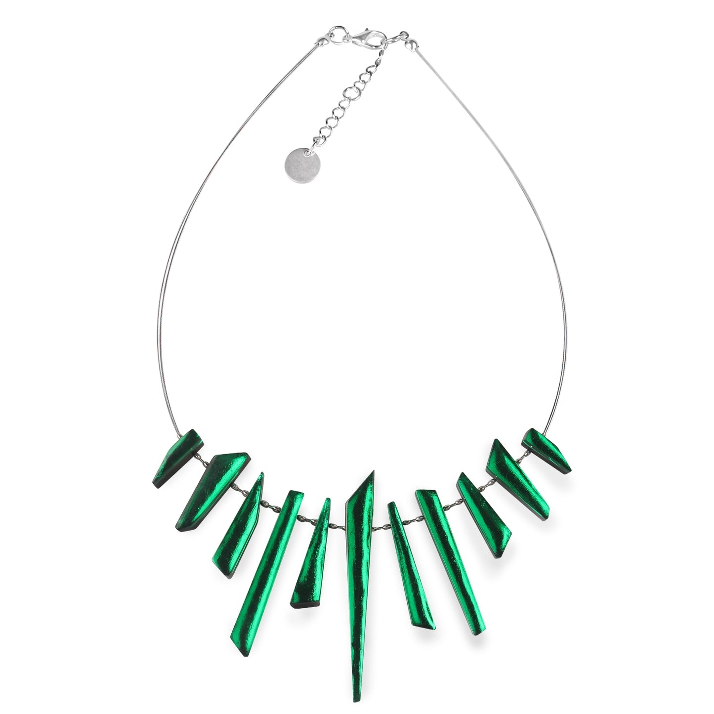 Emerald Icicle Shiny Necklace