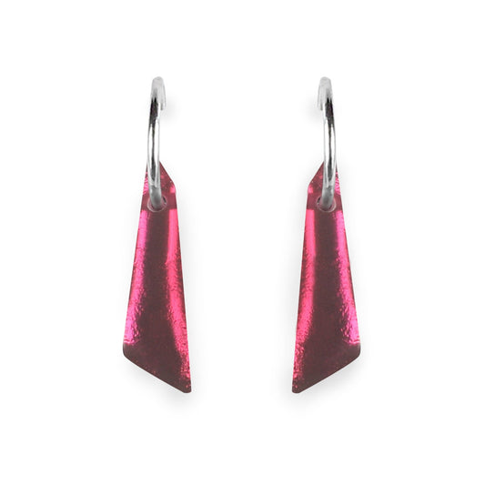 Blackberry Icicle Shiny Short Creole Earrings | The Jewellery Stop