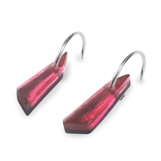 Blackberry Icicle Shiny Short Creole Earrings | The Jewellery Stop