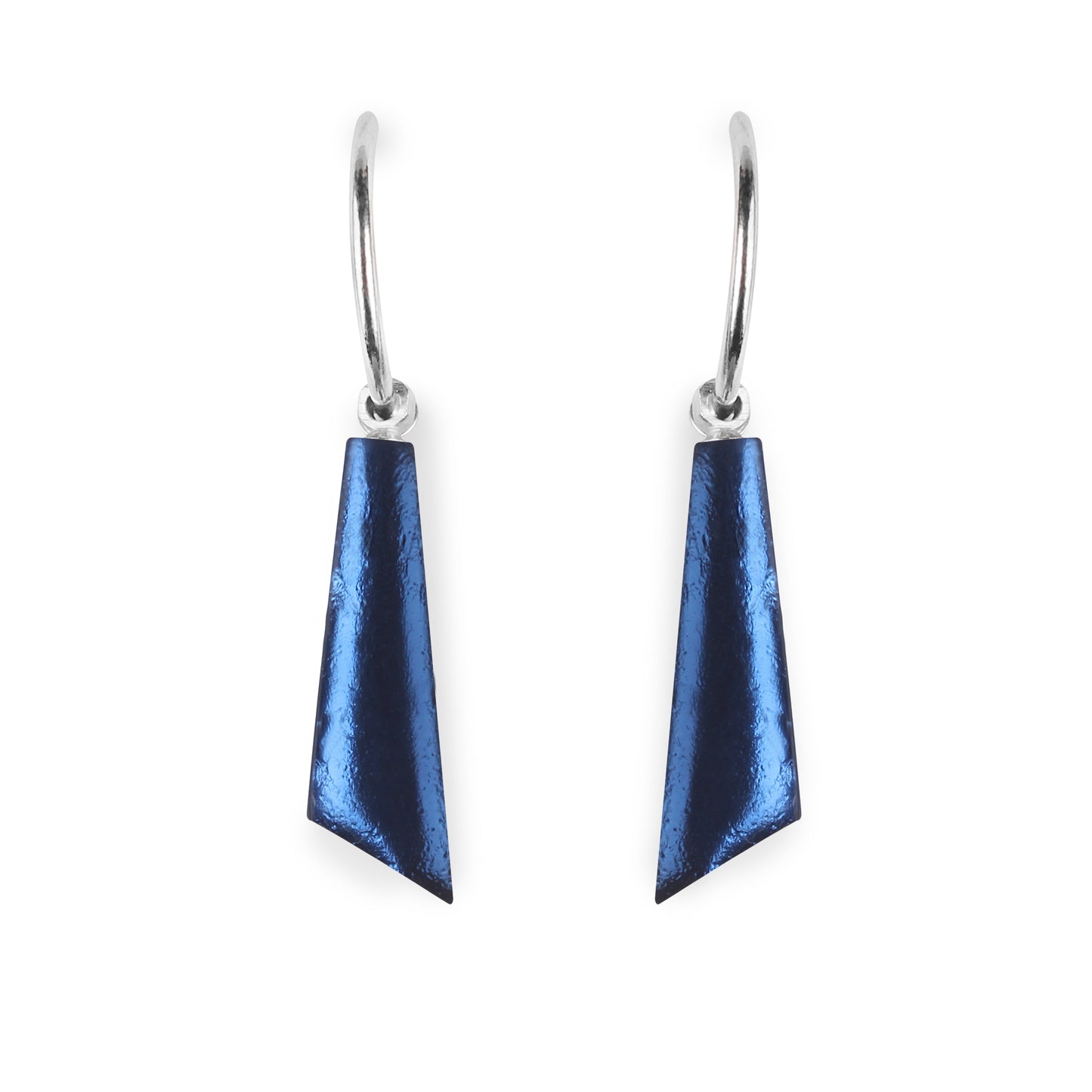 Pacific Icicle Shiny Short Creole Earrings
